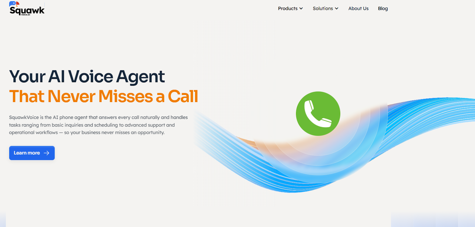 Squawk AI home page