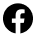 White Facebook logo on blue circular background.