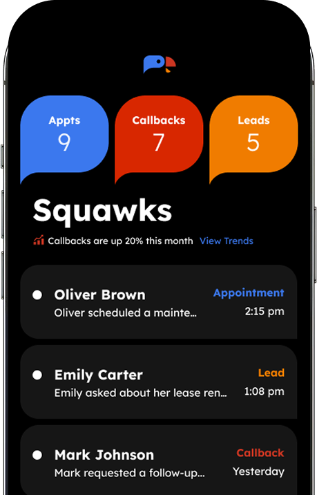 The AI receptionist
in your pocket