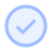 Simple blue circle on white background.