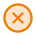 Solid orange circle on a white background.